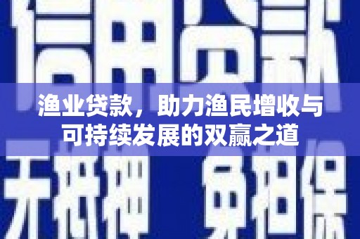 安多渔业贷款，助力渔民增收与可持续发展的双赢之道